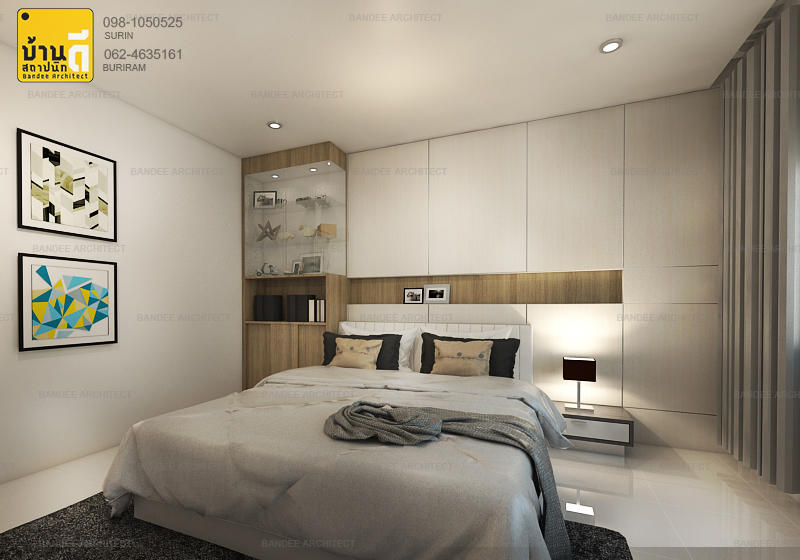 งานออกแบบภายในห้องนอน บ้านคุณแชมป์ เจริญไชยปิโตรเลียม