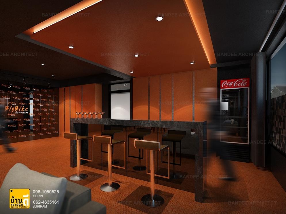 งานออกแบบภายในห้องอาหารบิ๊กไบค์ โรงแรมทองธารินทร์