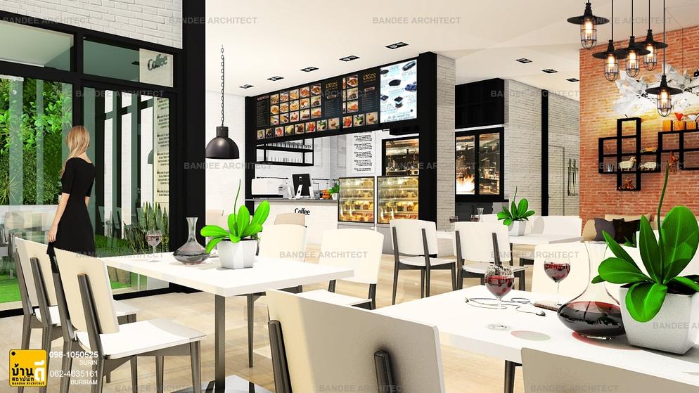 งานออกแบบภายในร้านกาแฟคุณยลดา อ.ลำดวน จ.สุรินทร์