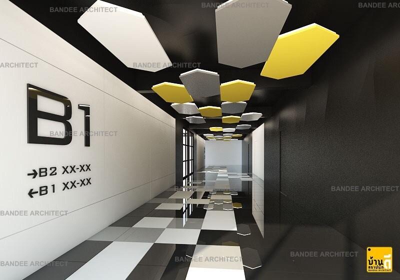 งานออกแบบและตกแต่งภายในโถงทางเดิน โรงแรม Seven Bee Boutique Hotel