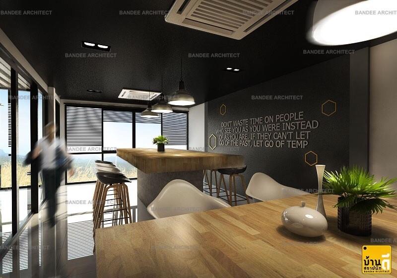 งานออกแบบและตกแต่งภายในเคาน์เตอร์บาร์ โรงแรม Seven Bee Boutique Hotel