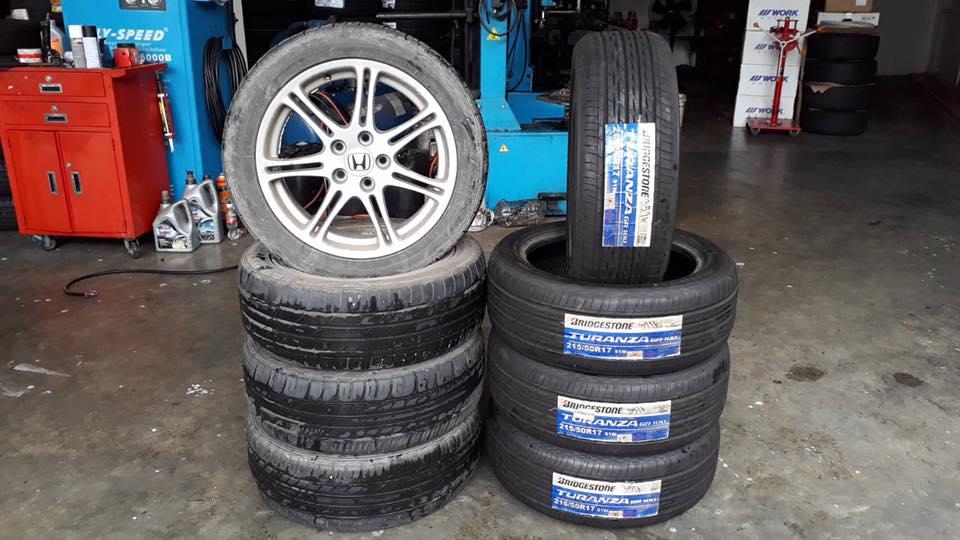 เปลี่ยนยาง Bridgestone ที่ CS. Automax