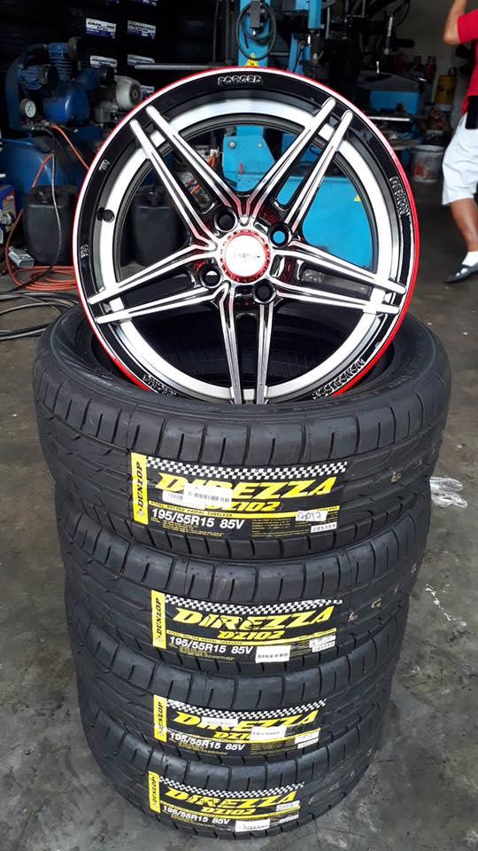 เปลี่ยนยาง Dunlop และล้อแม็กซ์