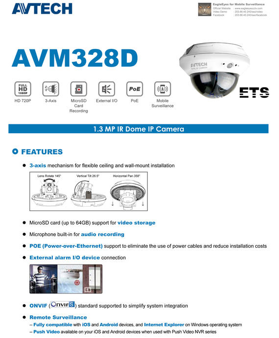 รายละเอียดสินค้า AVM328D