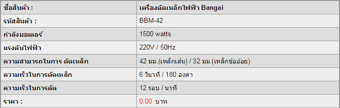 เครื่องดัดเหล็กไฟฟ้า Bangai