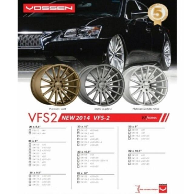 ล้อแม็กซ์ Vossen "รุ่น VFS1" และ "รุ่น VFS2"