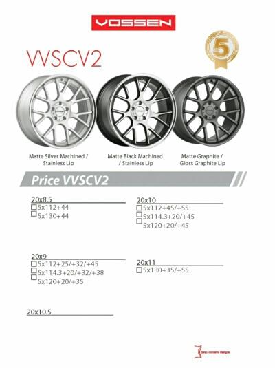 ล้อแม็กซ์ Vossen "รุ่น VVSCV" 