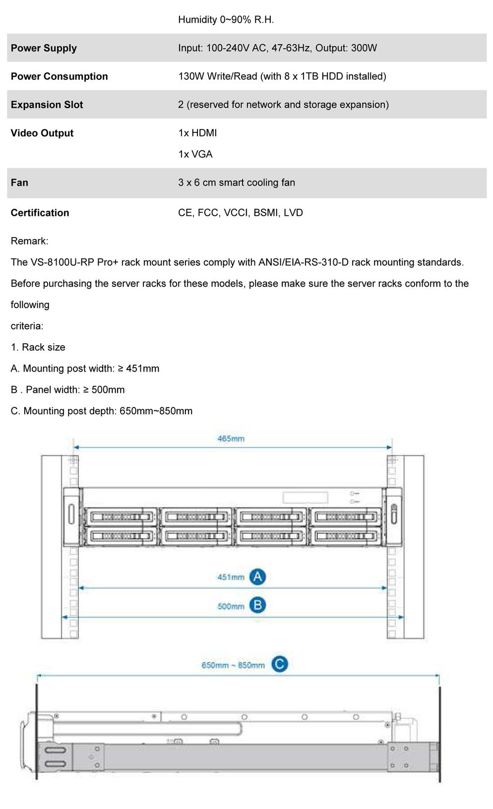 เครื่องบันทึกภาพ NVR รุ่น VS-8140U-RPPRO+