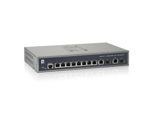 10-Port L2 Managed Gigabit Switch, 2 x SFP/RJ45 Combo Gigabit รุ่น GEL-1072