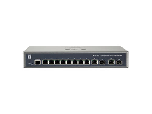 10-Port L2 Managed Gigabit Switch, 2 x SFP/RJ45 Combo Gigabit รุ่น GEL-1072