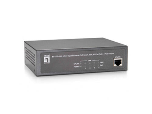 5-Port Gigabit PoE Switch, 65W, 802.3at PoE+, 4 PoE Outputs รุ่น GEP-0522