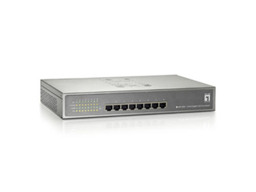 8-Port Gigabit PoE Switch, 802.3at PoE+, 123.2W รุ่น GEP-0821