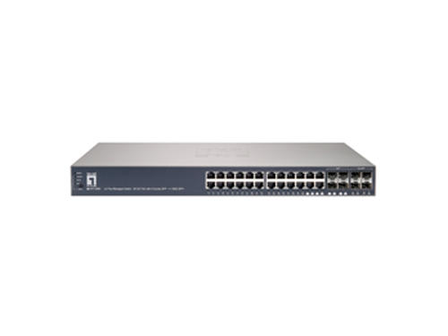 28-Port L2 Plus Managed Gigabit PoE Switch, 802.3at PoE+, 4 x SFP/RJ45 Combo, 4 x SFP+ 10-Gigabit, 185W, 24 PoE Outputs รุ่น GTP-2880