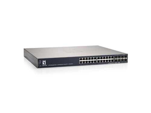 28-Port L2 Plus Managed Gigabit PoE Switch, 802.3at PoE+, 4 x SFP/RJ45 Combo, 4 x SFP+ 10-Gigabit, 185W, 24 PoE Outputs รุ่น GTP-2880