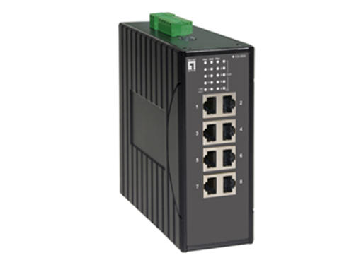 8-Port Industrial Fast Ethernet Switch, DIN-Rail รุ่น IES-0830