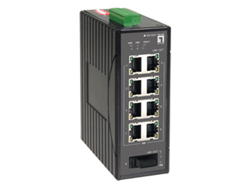 9-Port Industrial Fast Ethernet Switch, DIN-Rail, 1 x SC Multi-Mode Fiber, -40°C to 75°C รุ่น IES-0920