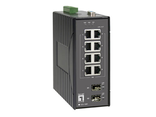 10-Port Industrial L2 Managed Fast Ethernet Switch, DIN-Rail, 2 x SFP Gigabit รุ่น IES-1081