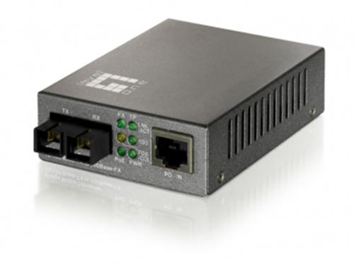 10/100BASE-TX to 100BASE-FX SMF SC PoE PD Converter รุ่น FVT-0104TXFC