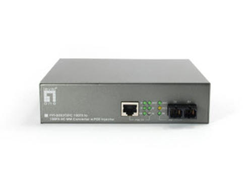 10/100BASE-TX to 100BASE-FX MMF SC PoE Converter, 15.4W รุ่น FVT-0203TXFC