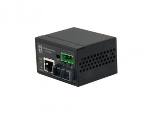 Industrial Fast Ethernet Mini Media Converter - 10/100Mbps RJ-45 Copper to 100Mbps SC Single-Mode Fiber, 30KM รุ่น IEC-4301