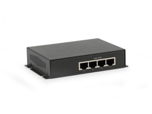 PoE Extender, Receiver, Over Hybrid Fiber, 4 PoE Outputs รุ่น PFE-1004R