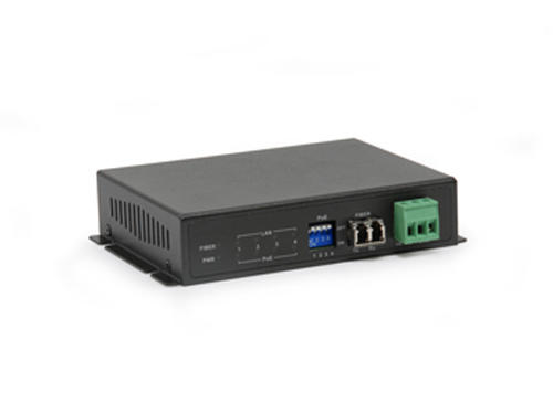 PoE Extender, Receiver, Over Hybrid Fiber, 4 PoE Outputs รุ่น PFE-1004R