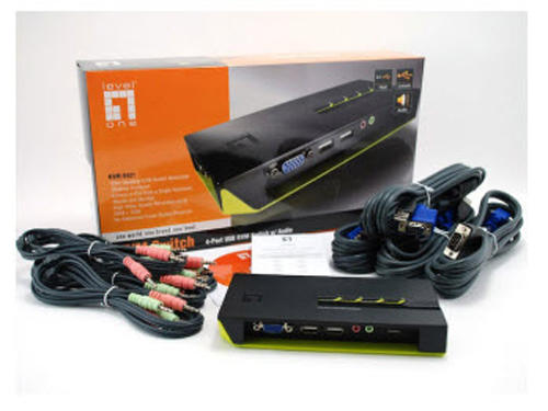 4-Port USB KVM Switch with Audio รุ่น KVM-0421