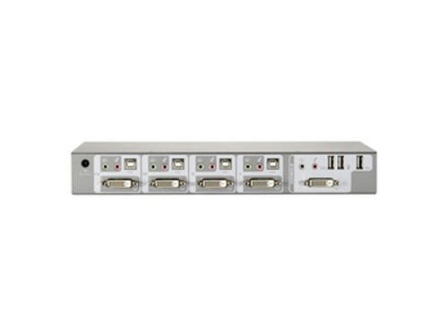 4-Port USB DVI KVM Switch with Audio & USB Hub รุ่น KVM-0461