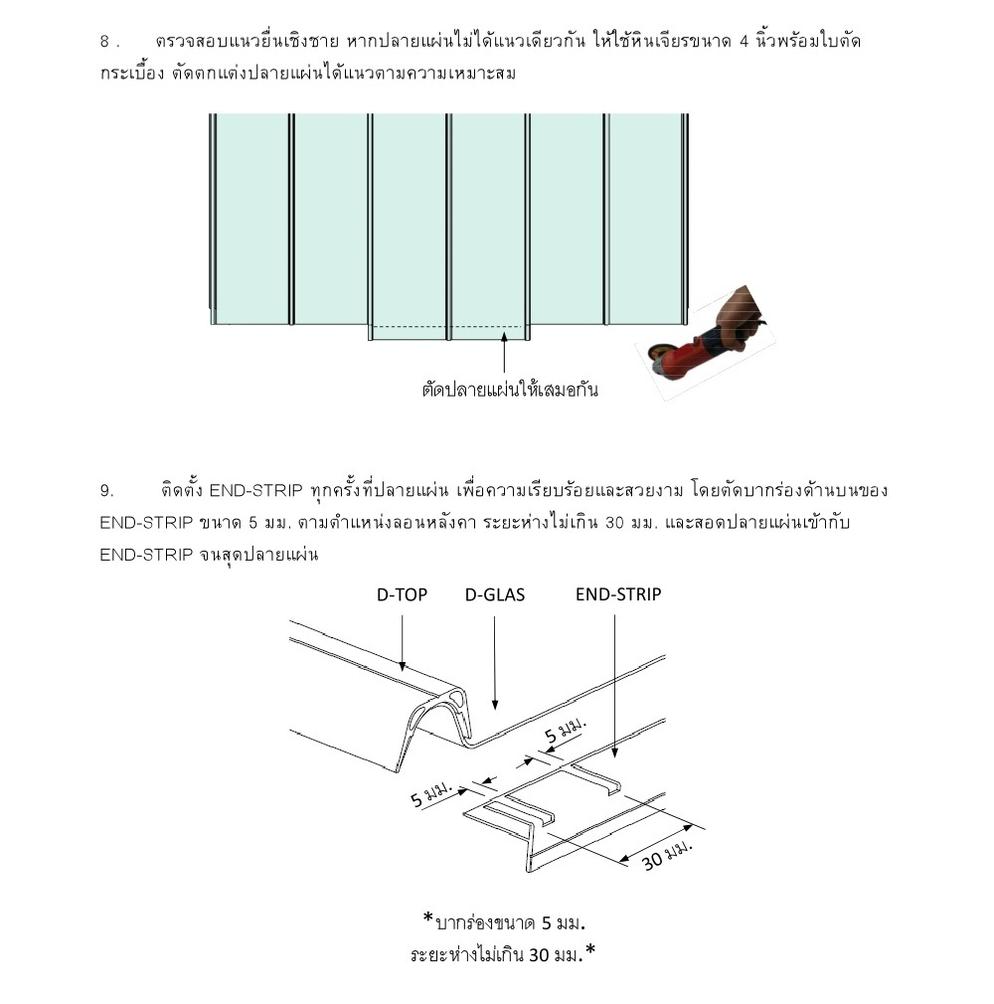 วิธีการติดตั้งแผ่นดีกลาส D-GLAS