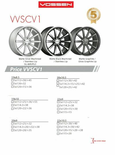 ล้อแม็กซ์ Vossen "รุ่น VVSCV" 