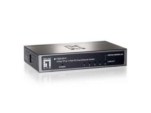 5-Port Fast Ethernet PoE PD Switch รุ่น FSW-0512