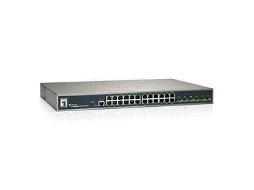 26-Port L2 Managed Gigabit PoE Switch, 802.3at PoE+, 24 PoE Outputs, 4 x SFP/RJ45 Combo, 2 x SFP, 185W รุ่น GEP-2671