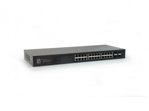 24-Port Web Smart Gigabit Switch, 4 x SFP/RJ45 Combo รุ่น GES-2451