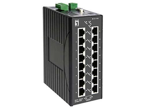 18-Port Industrial L2 Managed Fast Ethernet Switch, DIN-Rail, 2 x RJ45 Gigabit รุ่น IES-1880