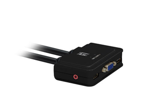 2-Port Cable KVM Switch, VGA, USB, Audio รุ่น KVM-0223