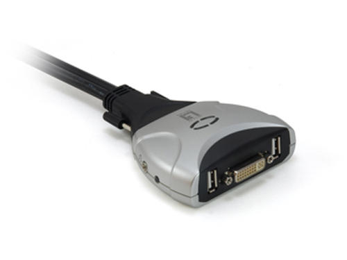 2-Port Cable KVM Switch, DVI, USB, Audio รุ่น KVM-0260