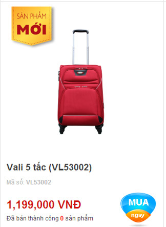 Vali Kéo 5 Tấc VL