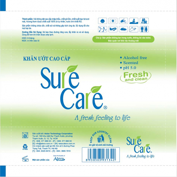 MARQUETT SURE CARE 1 SHEET XANH LA