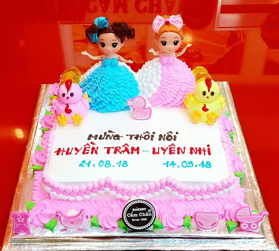 Bánh sinh nhật cho bé gái song sinh TR1890002